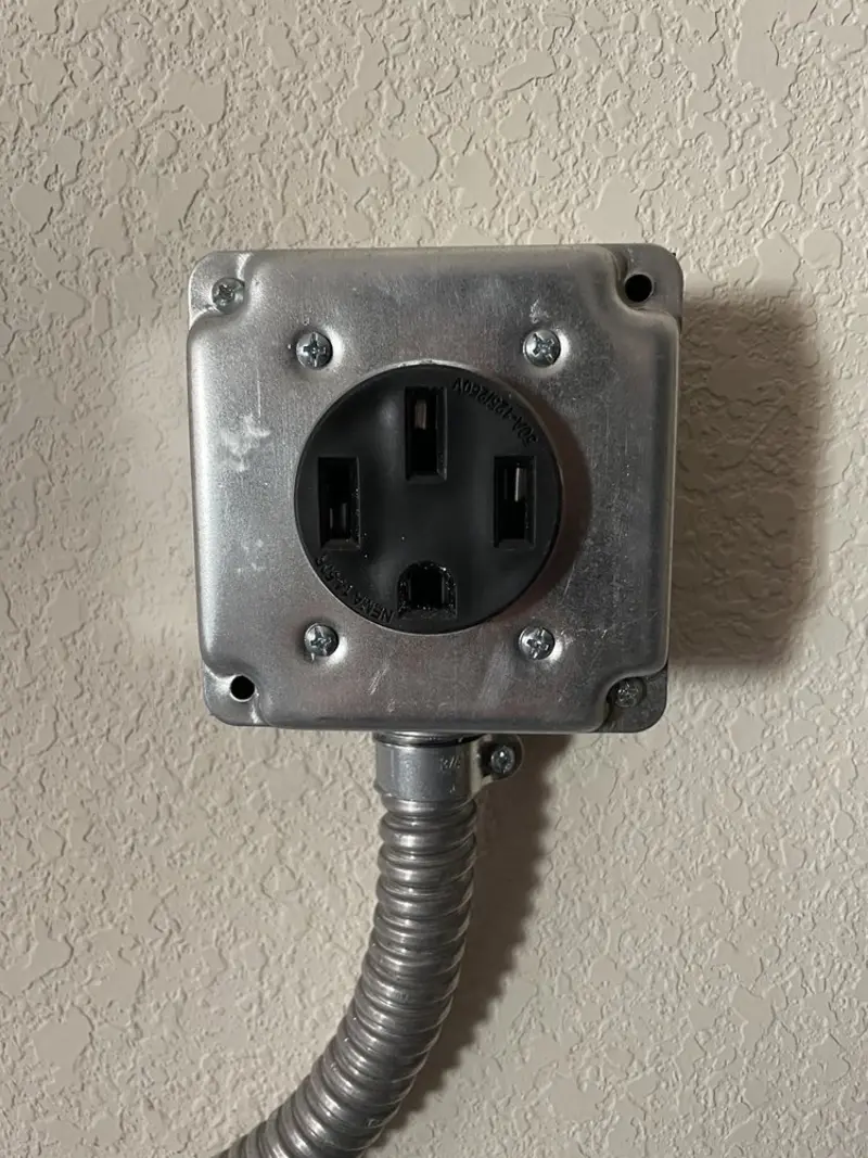NEMA 14-50 outlet installed for Smart Home Electrical in Rosenberg